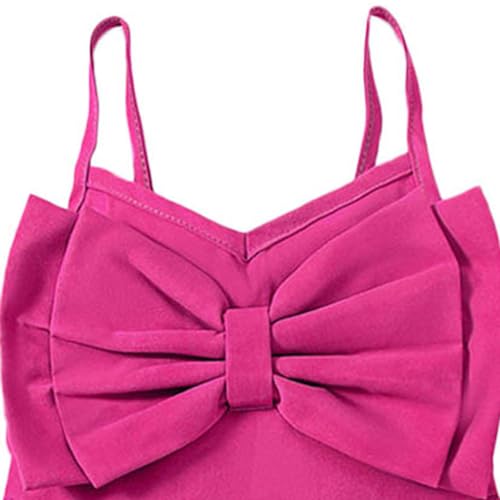 Hopscotch Girls Polyester Bow Applique Sleeveless Playsuit in Peach Color For Ages 18-24 Months (EWE-4451674)