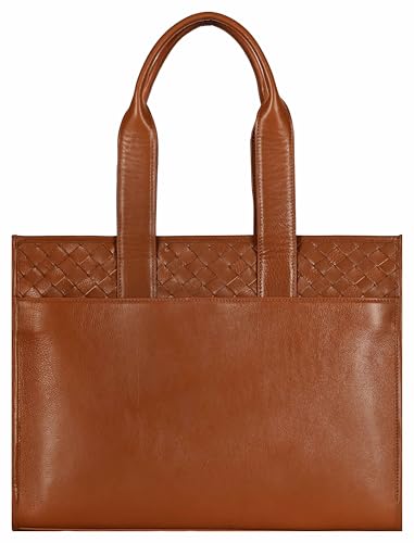 eske Matilda Genuine Leather Women's Tote Bag (Cognac)