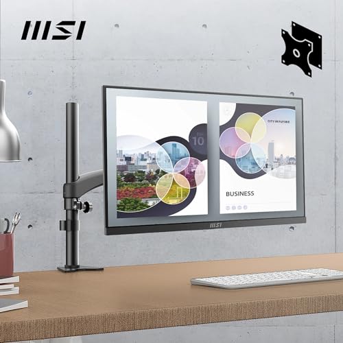 MSI PRO MP275 27 Inch Full HD Office Monitor - 1920 x 1080 IPS Panel, 100 Hz, Eye-Friendly Screen, Built-in Speakers, Tilt-Adjustable - HDMI 1.4b, D-Sub (VGA)