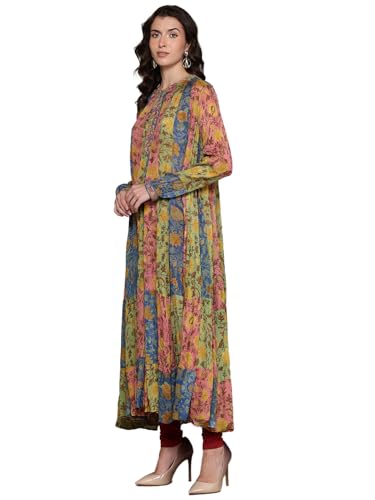 Multi Ruhaani Kurta with Churidar and Dupatta Multicolour