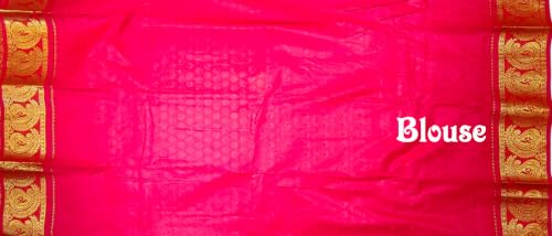 SREE KUMARAN Women's Kanchipuram Silk Pure Pattu Sarees With Blouse (VSK337-8)