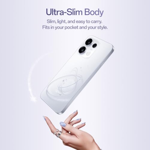Oppo Reno16c 5G (Stellar Purple, 8GB, 128GB) | 50MP 3.5X Telephoto Camera | 4K Video | AI Remix Collage | 7000mAh 80W SUPERVOOC | ColorOS 16 | IP69K | Dimensity 7300