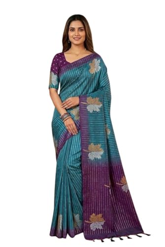 SREE KUMARAN Women's Kanchipuram Kubera Silk Pure Pattu Sarees With Blouse (VSK138-2) (VSK181-2)