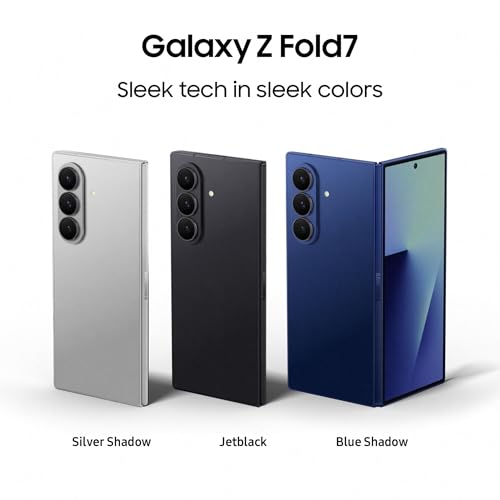 Samsung Galaxy Z Fold7 5G Mobile with Galaxy AI (Silver Shadow, 12GB RAM, 512GB Storage), Ultra Sleek Design with 200MP Camera, Ultra-Smooth Gaming with Powerful Snapdragon 8 Elite, Google Gemini