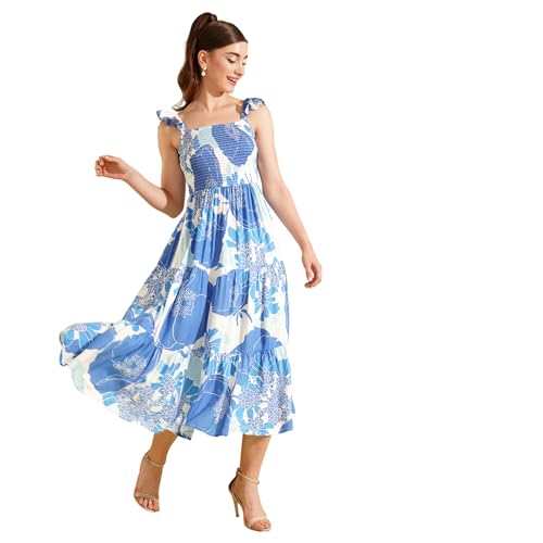 Globus Women Dress (GS565350_Multi White_S)