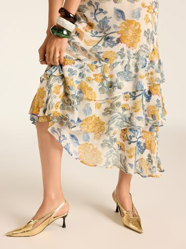 Label RITU KUMAR Black Avedian Sleeveless Printed Long Dress