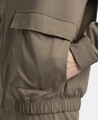 Jockey Groove MZ17 Men's Microfiber Fabric 4 Pocket Full Zip Closure Shacket_Green_S