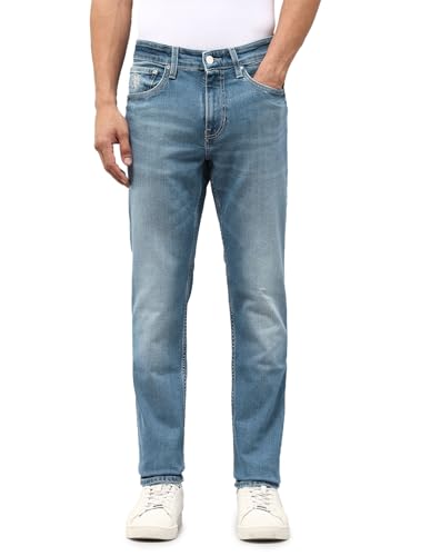 U.S. Polo Assn. Denim Co. Men's Brandon Slim Tapered Fit Blue Jeans (UDJEN1822_Med Blue_36)