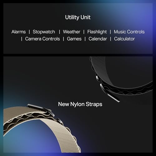 Boat Storm Infinity Plus Smartwatch with 20 Days Battery, ASAP™ Charge, 4.97 cm HD Display, Functional Crown, Multiple Sports Modes, BT Calling, SOS, IP68, Heart Rate & SpO2 Monitor (Sports Black)