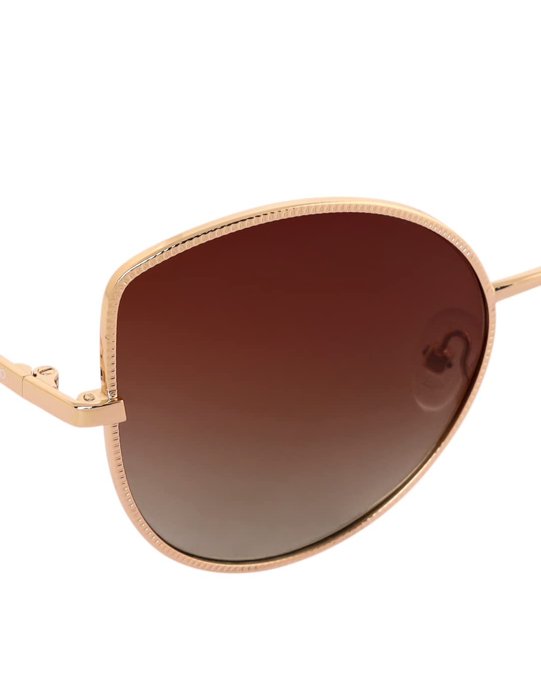 Giordano Women's Cat Eye UV Protected Polarized Sunglasses, 60 Mm, Brown