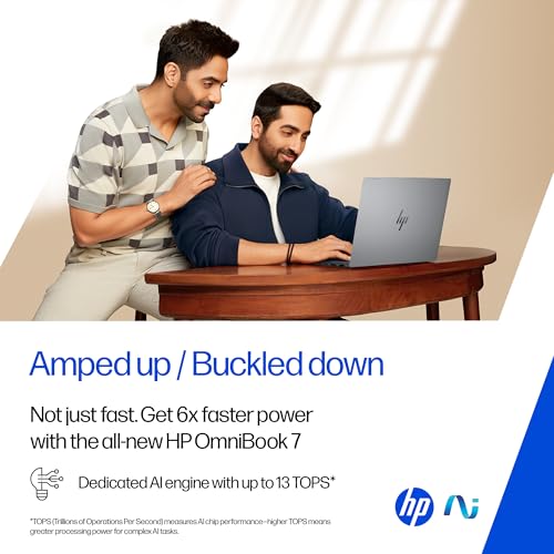 HP OmniBook 7 OLED (Previously Pavilion Plus) Intel Core Ultra 5 255H (16GB LPDDR5,1TB SSD) 3K, 0.2 ms, 14''/35.6cm, Win11, M365, Office24, Meteor Silver,1.5kg, fr0789TU, 5MP Camera, Backlit AI Laptop