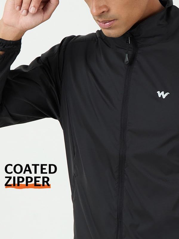 Wildcraft Men Nylon Windcheater| Jacket (Black, XL)