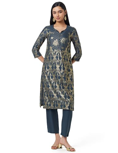 Biba WOMEN PRINTED STRAIGHT MIX AND MATCH(ASSORTED1836E_GRAY_42)