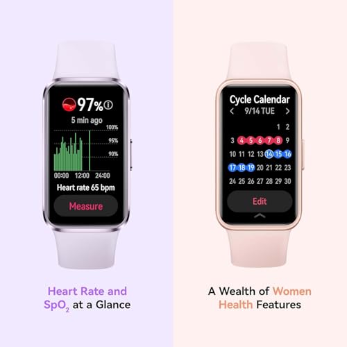 Huawei Band 10 Smartwatch with AI-Powered Fitness Monitoring, Pro-Level Sleep Analysis, Emotional Wellbeing Assistant,Streamlined Metallic Design,Fast Charging,iOS Android (Band 10, Pink)