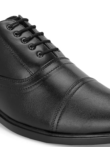 Eego Italy Plus Size Genuine Leather Formal Shoes_GT-CHAIN-5-BLACK-12