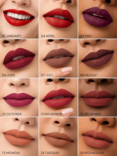 FLiCKA Weightless Impression Liquid Lipstick| Enriched With Vitamin E, Matte Finish, Moisturizing, Creaseless Formula, 07 July, 1.6ml