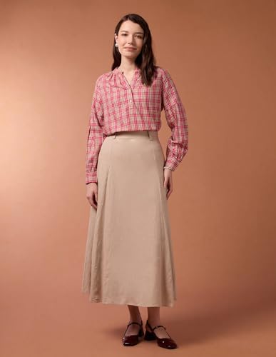 U.S. POLO ASSN. Blouson Sleeve Checked Top (UWAW24TOP183_Multi-Colour_S)