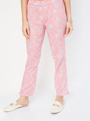 Max Women's Cotton Blend Kurta Set (CTKST42062BLUE_Blue