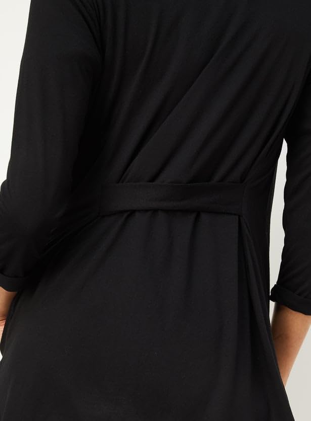 Max Women's Polyester Blend Casual Shrug (SHRUG3203_Black_XL