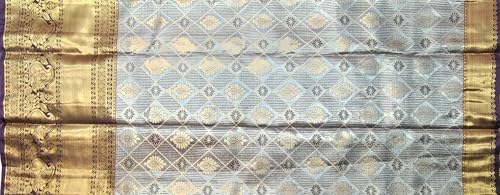 VFCollections Women's Kanchipuram Silk Pure Pattu Sarees With Blouse (VFC546-2)