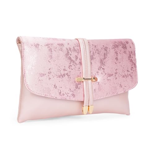 Lavie Women's Chirpy Envelope Clutch Light Pink Ladies Purse Handbag