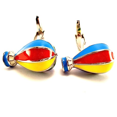 Peluche Enamel Hot Air Balloon Novelty Cufflinks for Men