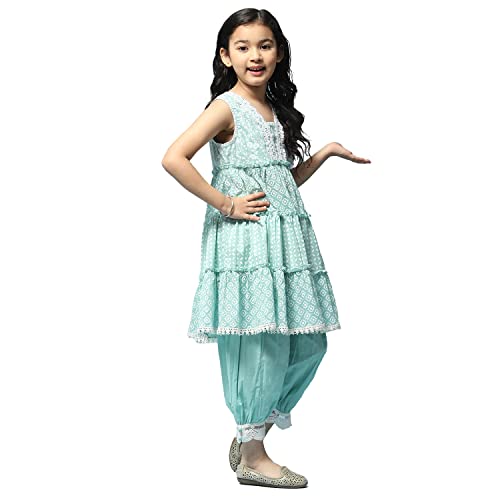 Biba Cotton, Suit Set Girl Printed Relaxed Kid(Kw5168_Mint Green_3)