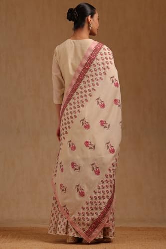 Soch Women's Chanderi Salwar Suit Set (EWA5CD22295_Beige