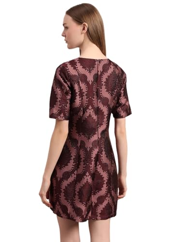 VERO MODA Women's A-Line Maroon Dress