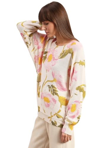 VERO MODA Women's Regular Fit White Sweater