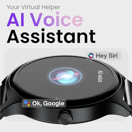 GOBOULT Rover Pro Smartwatch 1.43'' AMOLED, BT Calling 5.3, 1000 Nits Brightness, IP68, 150+ Watchfaces, 120+ Sports Modes, AI Voice Assistant, SpO2 Monitoring (Coal Black)