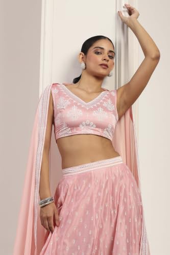 Rangriti Polyester Printed Kalidar Festive Top With Skirt And Dupatta