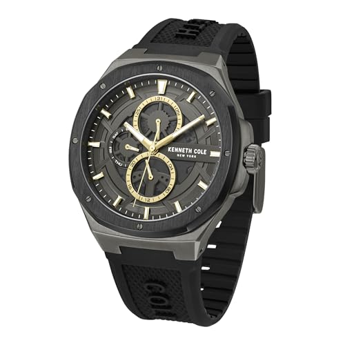 Kenneth Cole Multifunction Grey Dial Silicone Strap Watch for Men