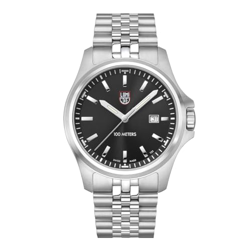Luminox - Dress Field - Mens Field Watch - Watches for Men - 43mm - Swiss Quartz - 100M Water Resistant - Sapphire Crystal - Stainless Steel Case - Always Visible - Swiss Made, X3.BE21
