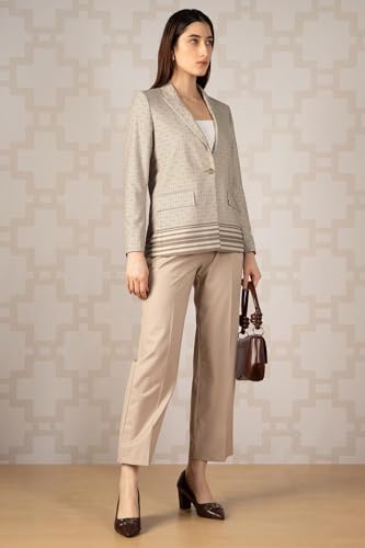 Van Heusen Women's Blazer (VWBZFRGFP13812_Beige