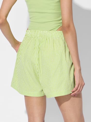 The Souled Store Minty Fresh Women and Girls Pull On Green Embroidered Polyester Blend Boxer Shorts