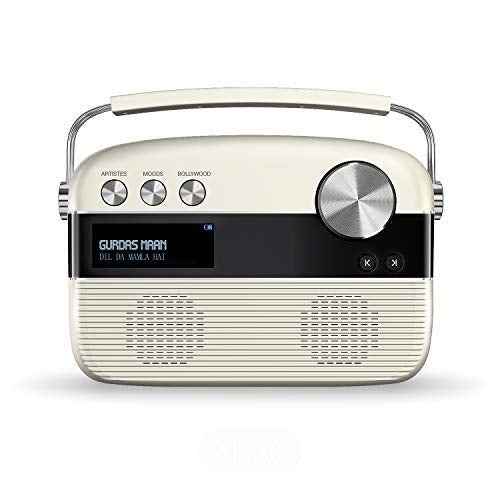 Saregama Carvaan Punjabi - Portable Music Player with 5000 Preloaded Songs, FM/BT/AUX (Porcelain White)