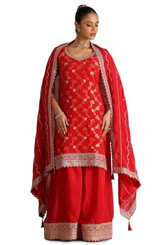 Soch Women's Viscose Blend Salwar Suit Set (EWS5CD22097_Cream