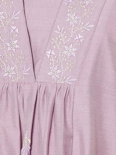 Max Women Embroidered A-line Kurta Set(Purple_XXL)