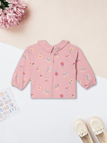 Max Girls Printed Shorts Set (Pink_12-18 M)