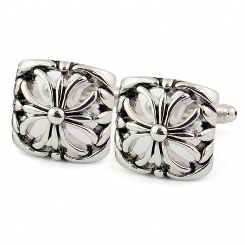 Peluche Floral Enamel Cufflinks for Men
