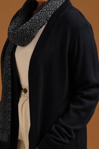 Soch Womens Navy Blue Acrylic Crochet Winter Shrug