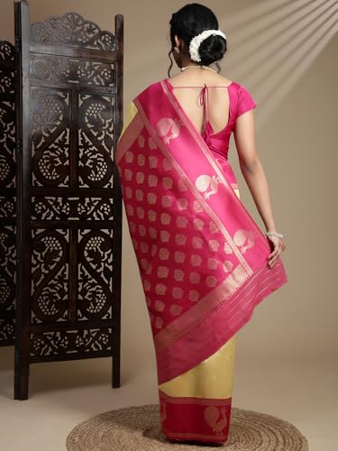 RAMRAJ COTTON Women Premium Traditional Saree| Elegant Ethnic Wear Saree |Ideal For Wedding & Festive (Soft Silk, yellow)