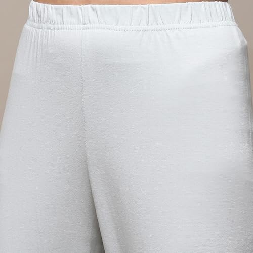 BIBA Women's Powder Blue Cotton Anarkali Kurta Churidar Suit Set_36