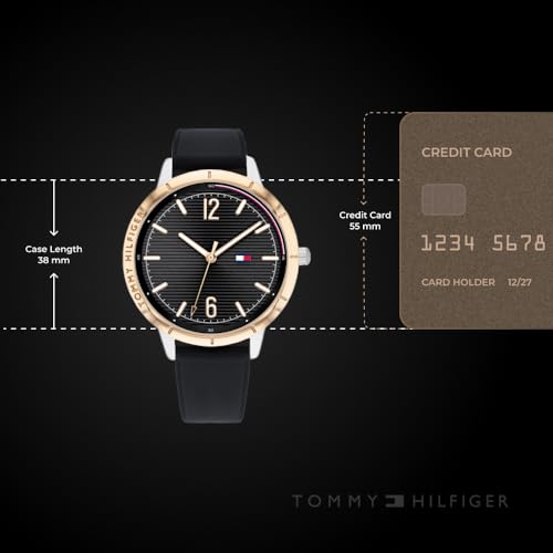 Tommy Hilfiger Quartz Black Dial Silicone Strap Watch for Women