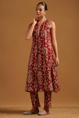 Soch Womens Red Desert Storm Ethnic Motifs Co-Ord Set