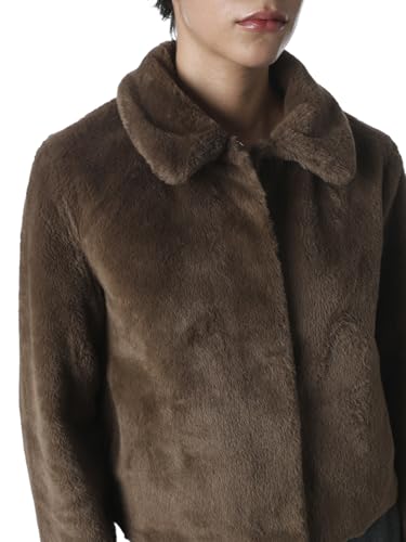 ONLY Women's Solid Regular Fit Brown Jacket