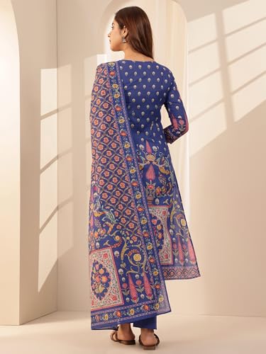 Libas Women's Cotton Kurta Set (9967H_Blue