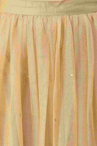 W for Woman Gold Sequins Mesh Skirt_22AUW50471-218220_S