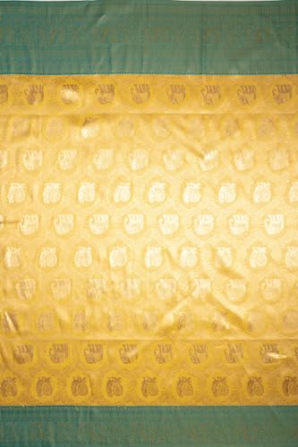 MIMOSA Women's Woven Design Kanjivaram Style Art Silk Saree With Blouse Piece : Sa00001783Gdfree,Gold